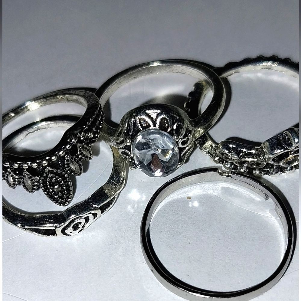 5pc stackable vintage ring set - Picture 8 of 11